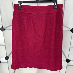 Banana Republic Women's Red Lined Rayon Wool Blend Skirt Size 6